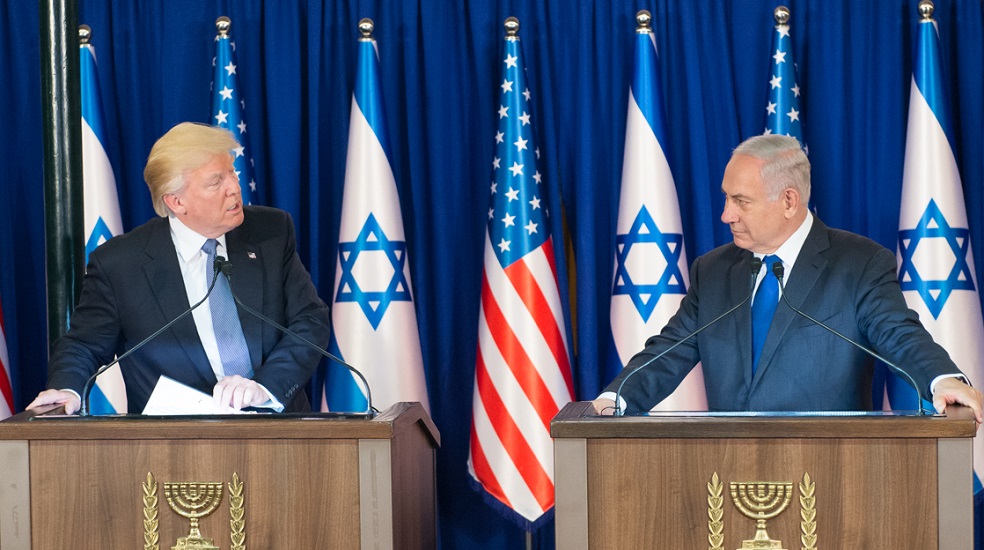Trump y Netanyahu durante una rueda de prensa en Jerusalén