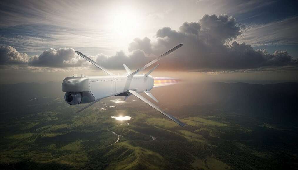 Una ilustración del misil L-SPIKE 4X, desarrollado por Rafael