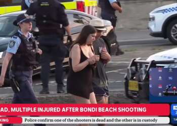 Una escena de la masacre antisemita en Australia