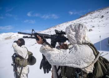 Soldados alpinistas de Israel durante entrenamientos