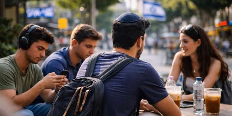 Una postal de la juventud israelí en un café de Tel Aviv, en el período post-7/10, marcada por independencia y un mayor acercamiento a la religión